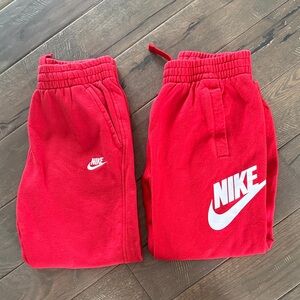 Nike Sweatpants- both youth boy size L- red